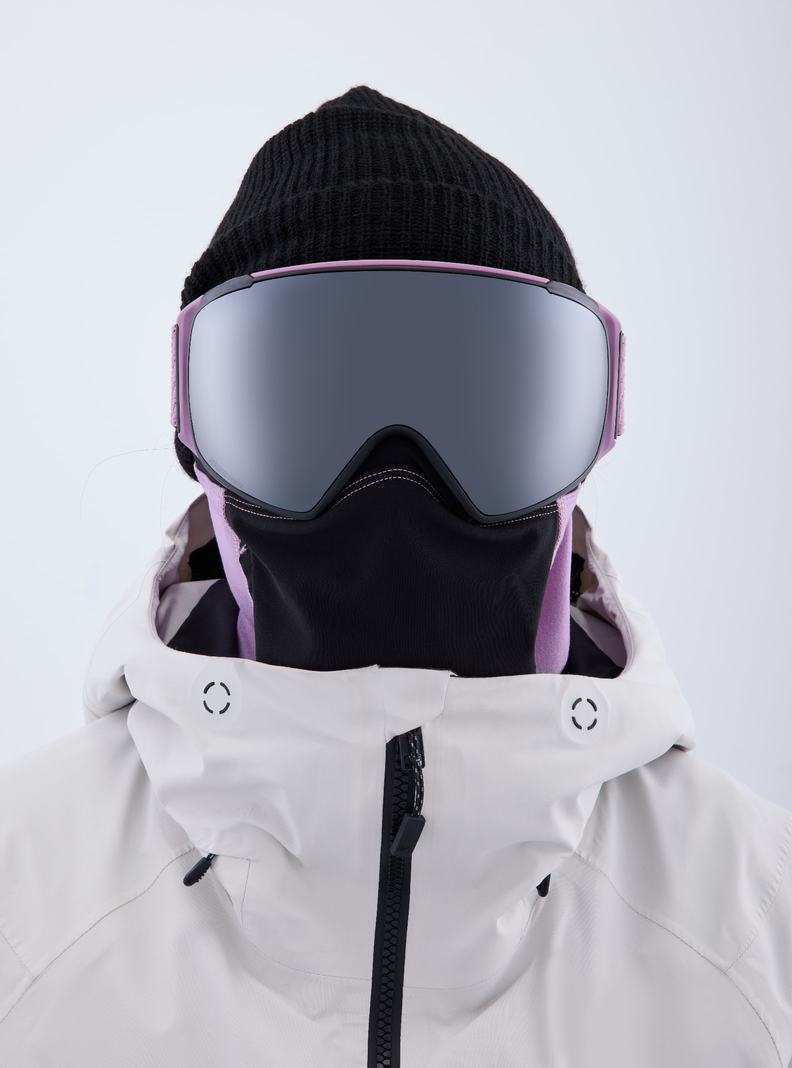 Purple / Orange / Black Burton Anon M4S Low Bridge Fit Goggles (Toric) + Bonus Lens + MFI® FACE MASK Women's Ski Goggles | MAXZYQ842