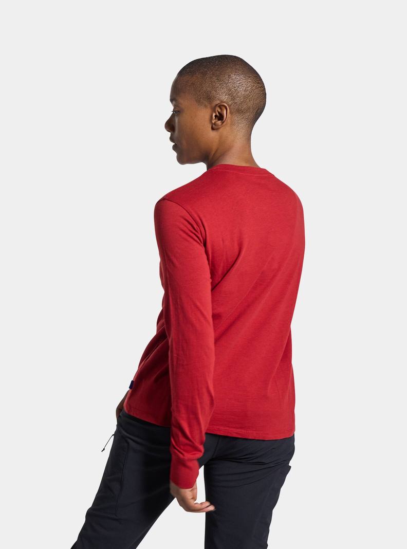 Red Burton BRTN Long Sleeve Women's T-Shirts | SEKZMQ976