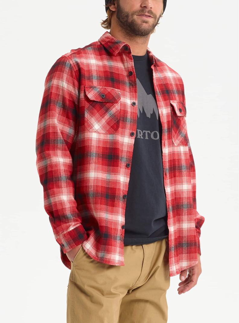 Red Burton Brighton Flannel Men's Shirts | OBHWRU589