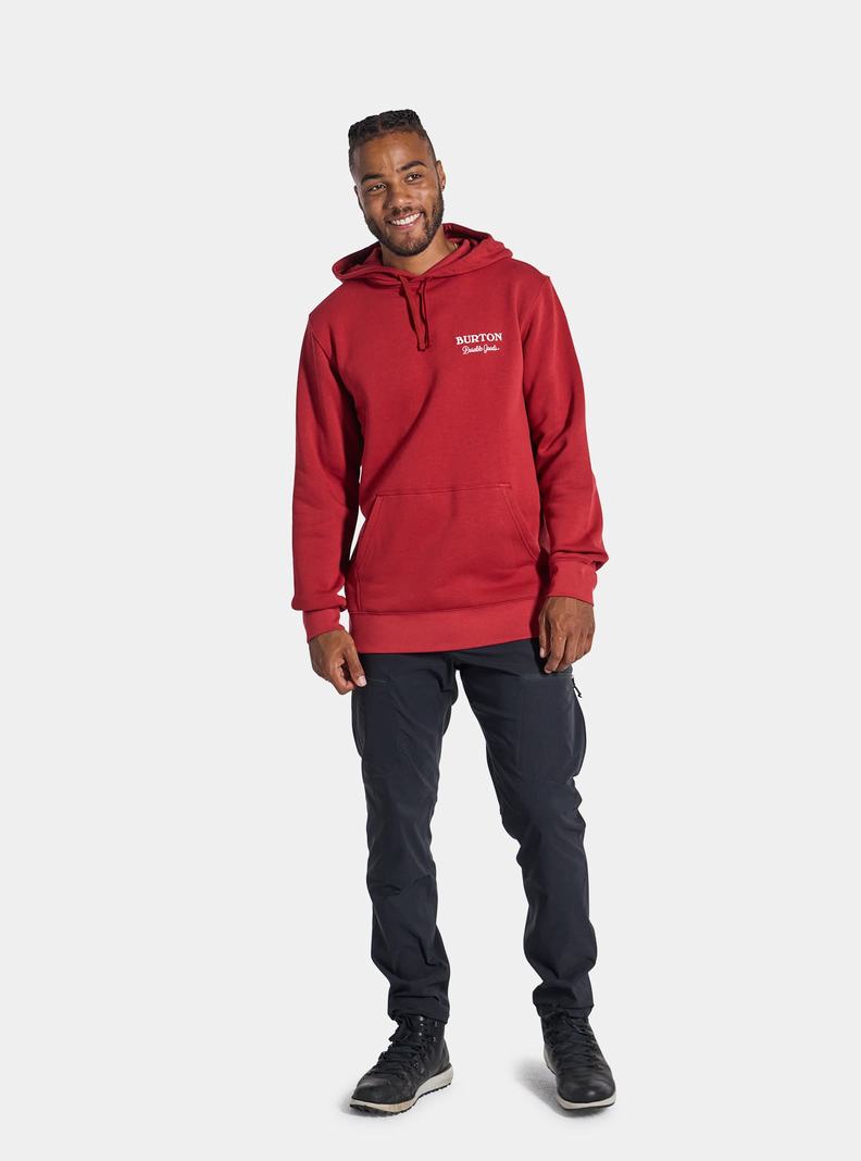 Red Burton Durable Goods Pullover Men's Hoodies | IPXDYT184