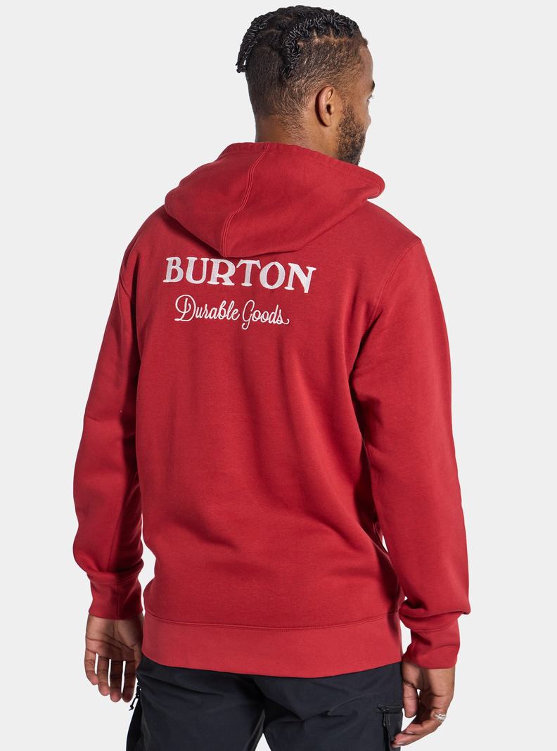 Red Burton Durable Goods Pullover Men's Hoodies | IPXDYT184