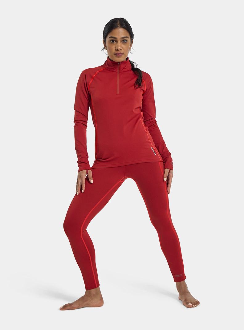 Red Burton Heavyweight X Base Layer Pants Women's Base Layer Pants | ADFYRV782