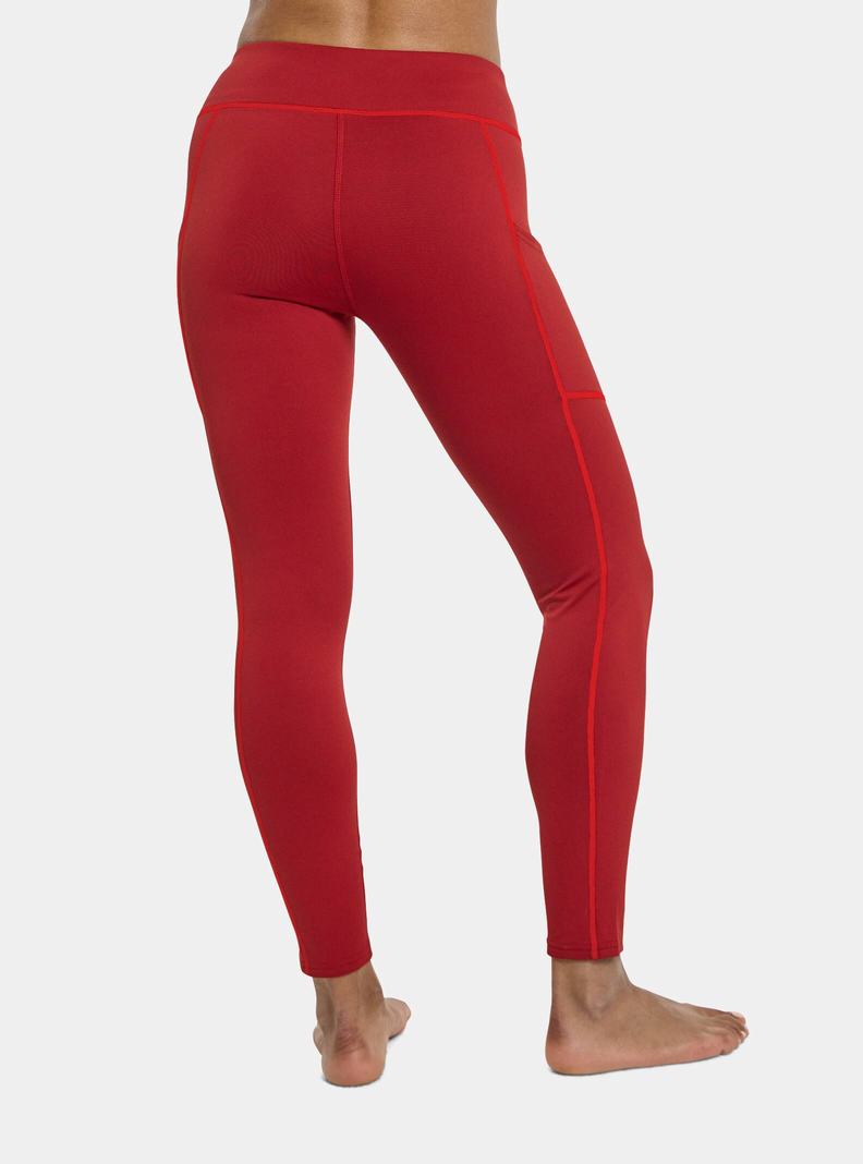 Red Burton Heavyweight X Base Layer Pants Women's Base Layer Pants | ADFYRV782