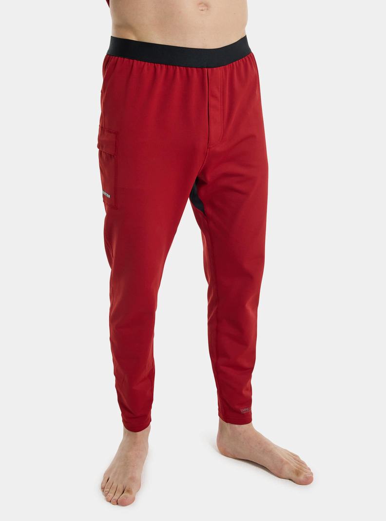 Red Burton Heavyweight X Base Layer Pants Men's Base Layer Pants | HFDKLA615