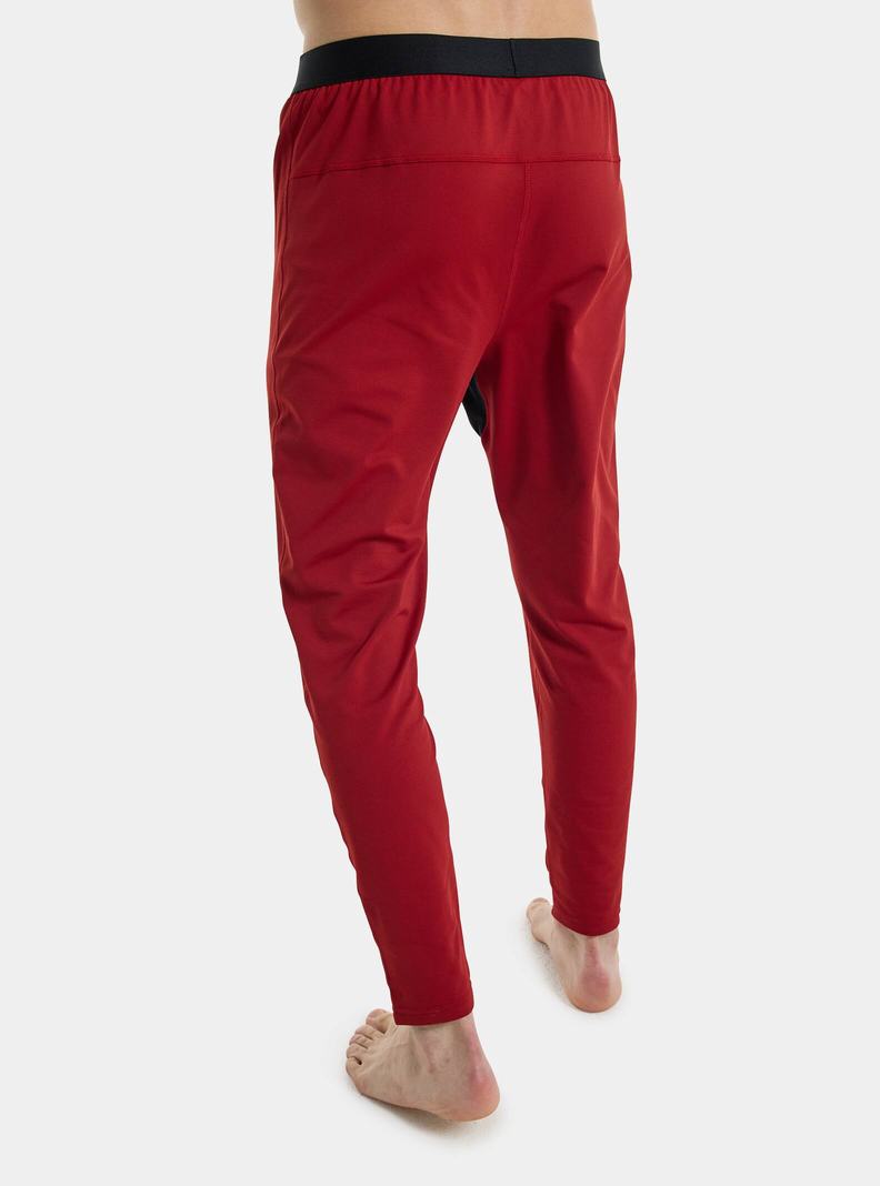 Red Burton Heavyweight X Base Layer Pants Men's Base Layer Pants | HFDKLA615