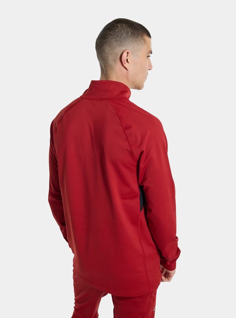 Red Burton Heavyweight X Base Layer Quarter-Zip Men's Base Layer Top | HMZEPR139