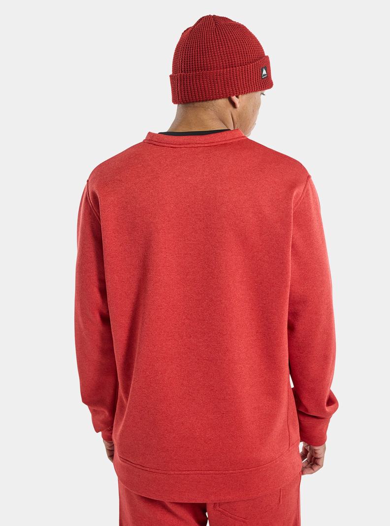 Red Burton Oak Pullover Crew Men's Sweatshirts | GFEOJK268