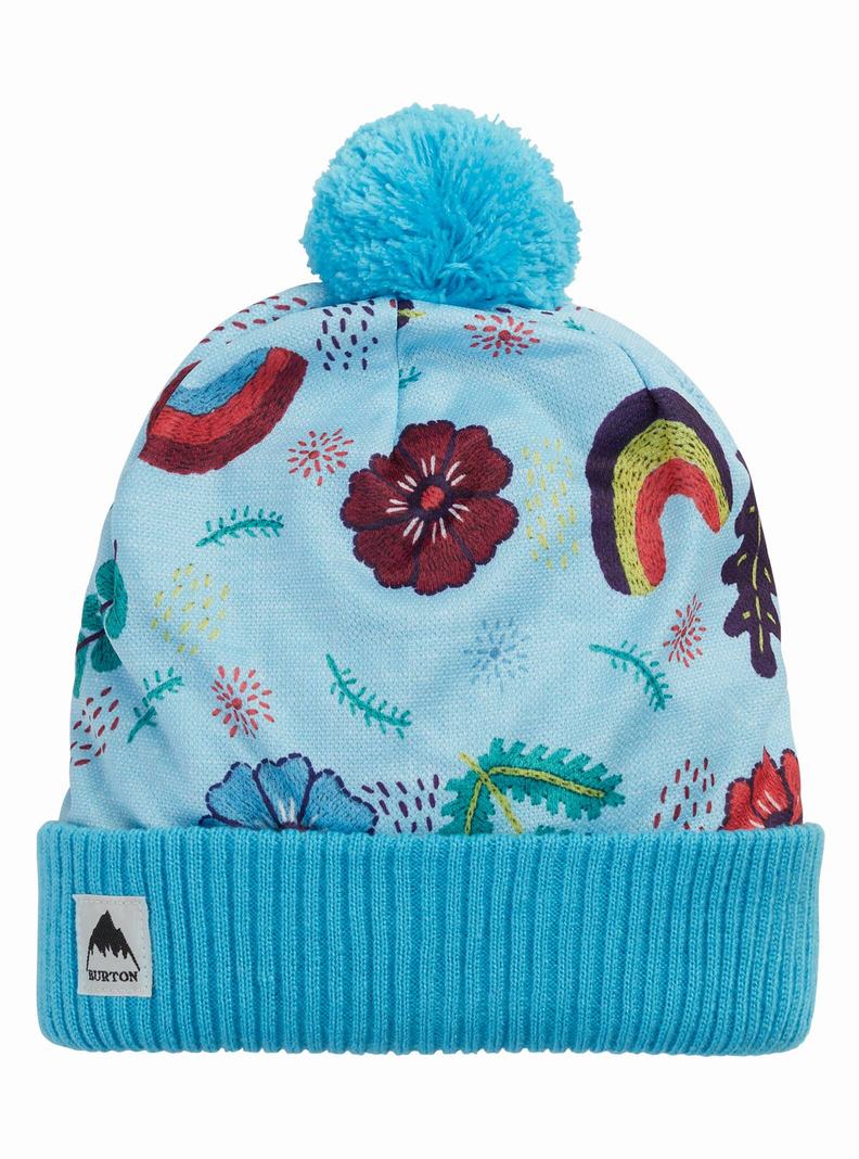 Red Burton Printed Pom Kids\' Beanie | SCLBJI704