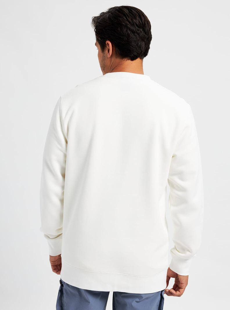 White Burton BRTN Crew Men's Sweatshirts | HLZYDU374