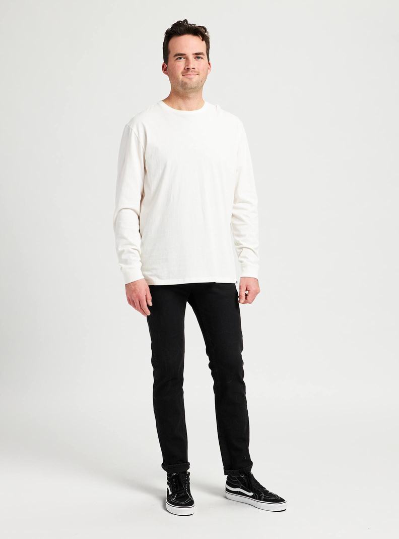 White Burton Classic Long Sleeve Men's T-Shirts | UIPLZT356