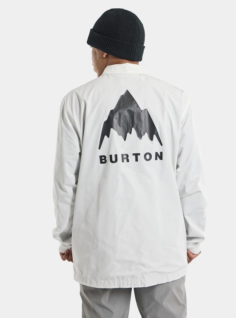 White Burton Coaches Men's Ski Jackets | LMRAQN368