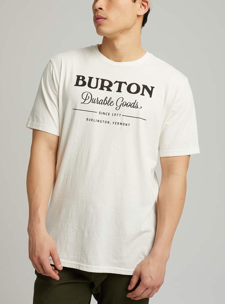 White Burton Durable Goods Short Sleeve Men's T-Shirts | SMEOCY821