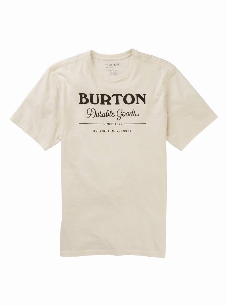 White Burton Durable Goods Short Sleeve Men\'s T-Shirts | SMEOCY821