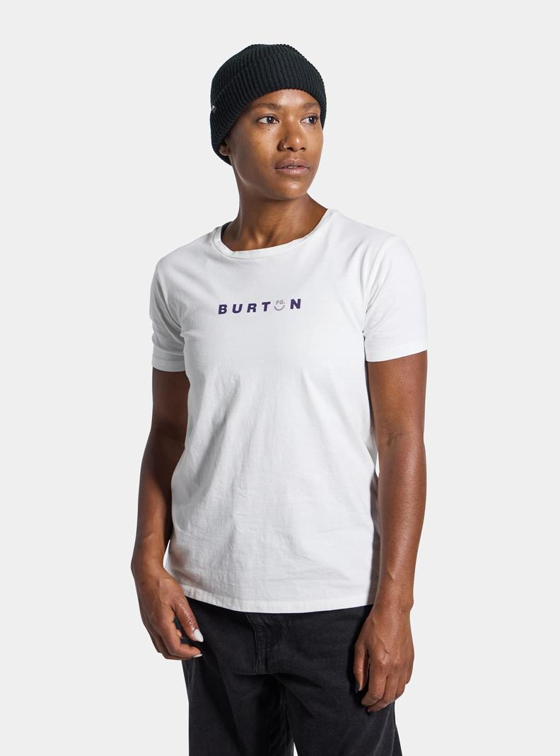 White Burton Feelgood Short Sleeve Women's T-Shirts | OUDFQK918