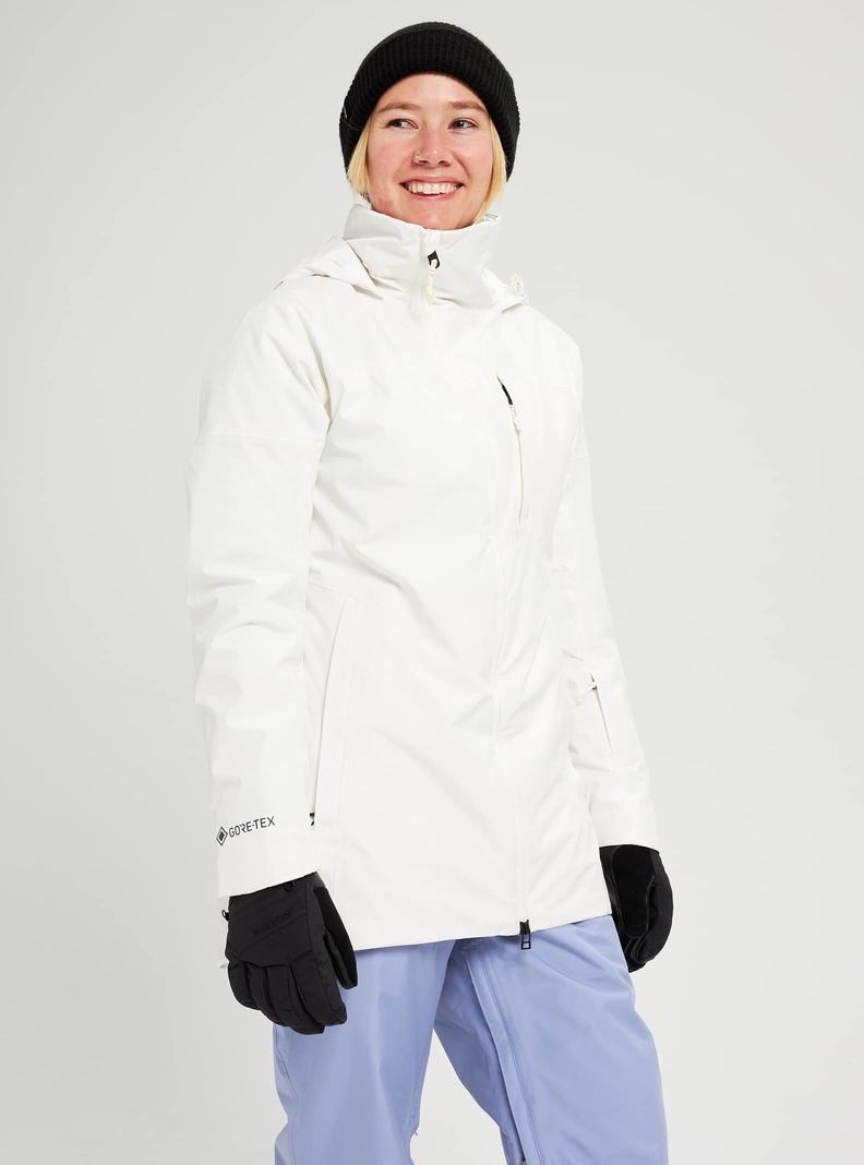 White Burton GORE-TEX Pillowline Women's Ski Jackets | QLGNTD805