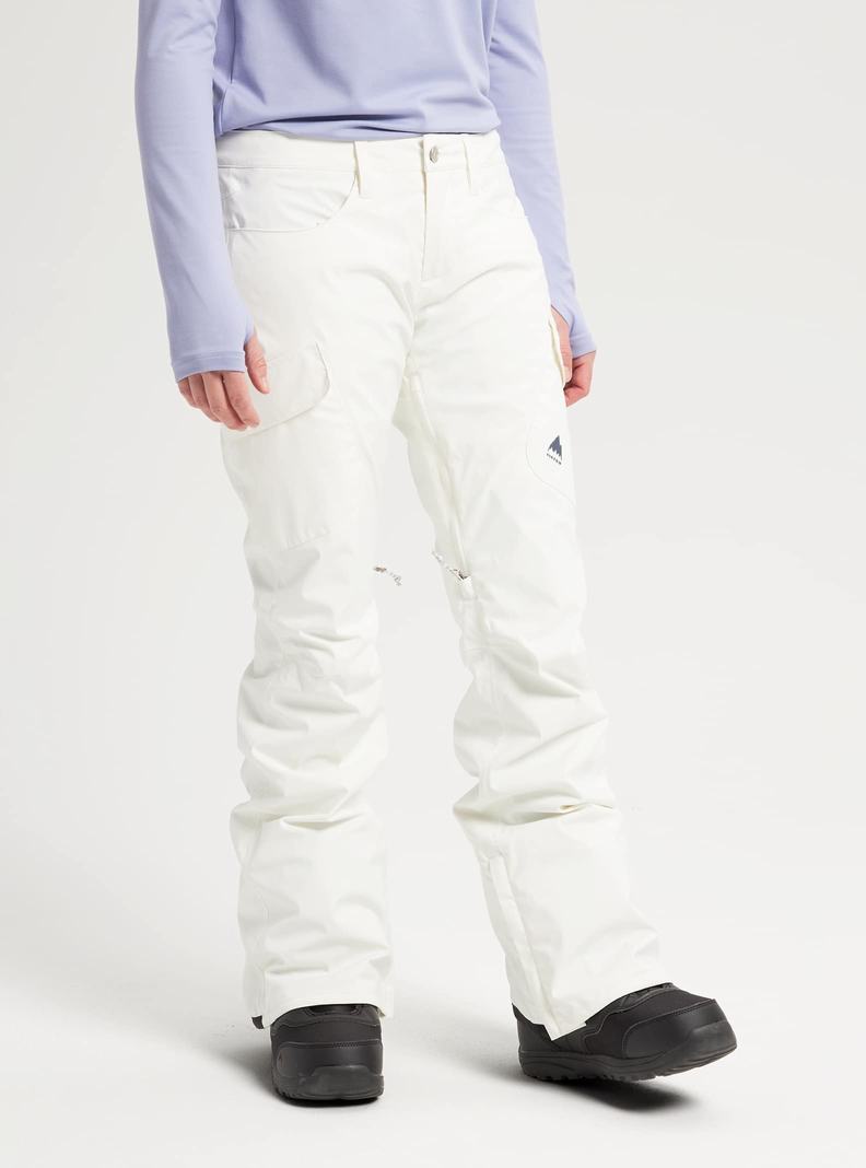 White Burton GORE‑TEX Gloria Women's Ski Pants | NOYETV394