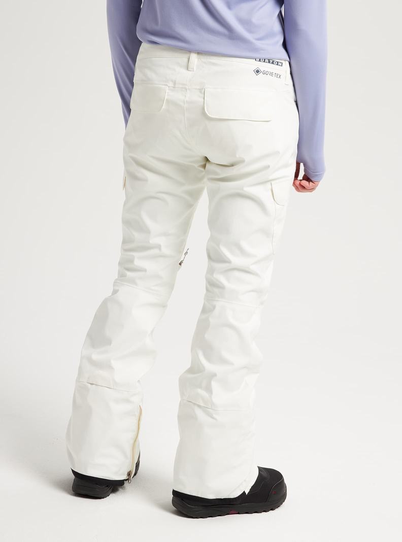 White Burton GORE‑TEX Gloria Women's Ski Pants | NOYETV394