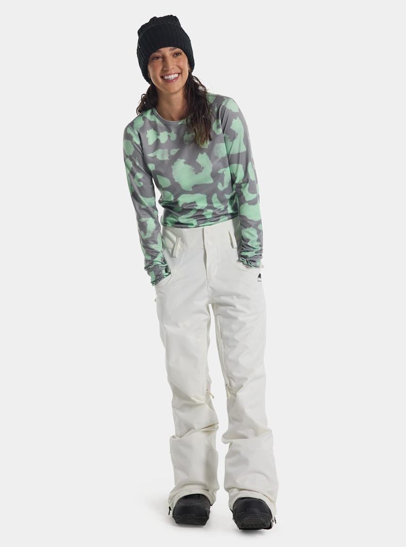 White Burton Marcy High Rise Stretch Women's Ski Pants | QIOPDG394