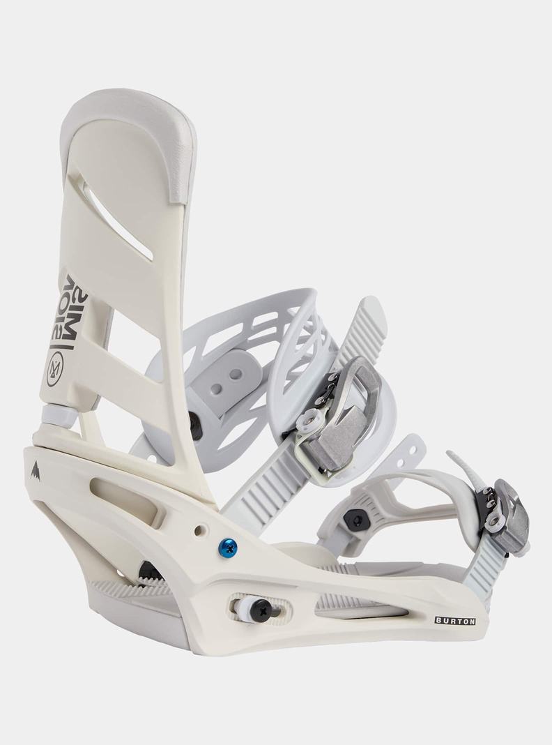 White Burton Mission Re:Flex Men\'s Snowboard Bindings | WAOIKE513