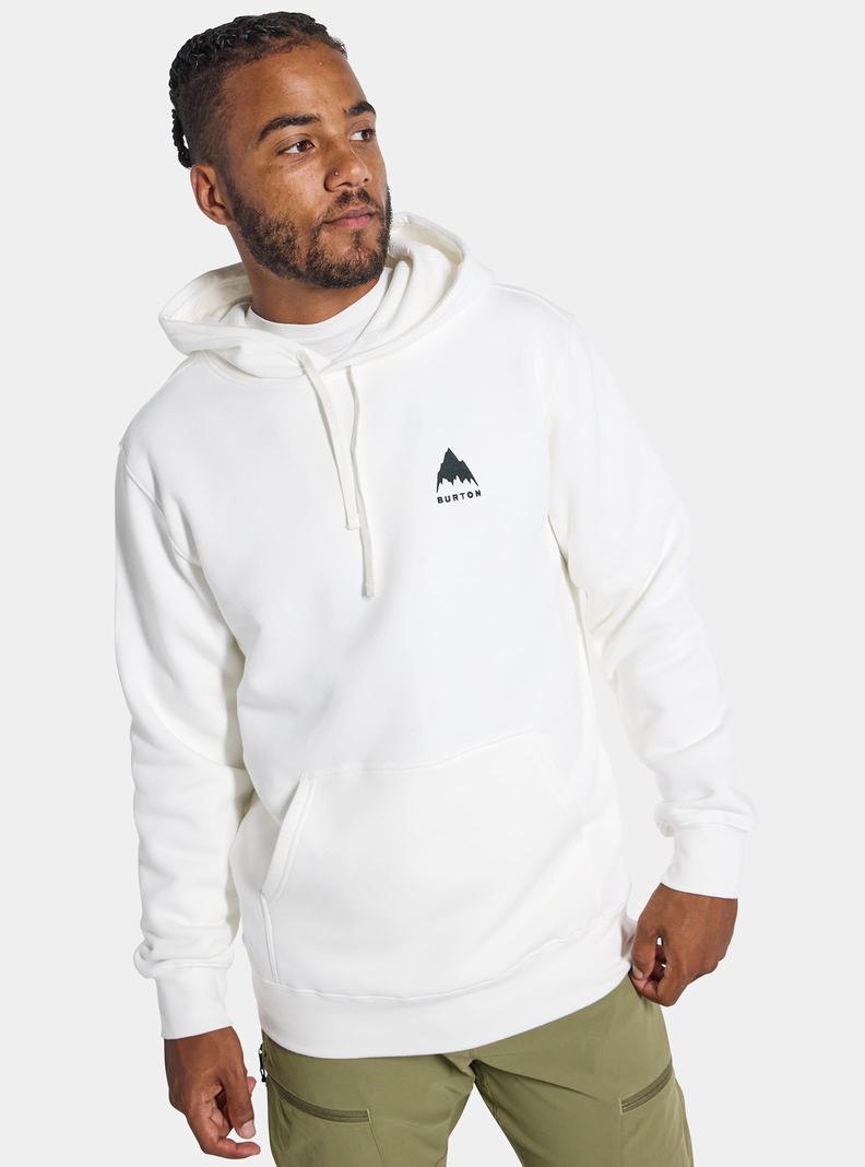 White Burton Mountain Pullover Men's Hoodies | FBHUVI350