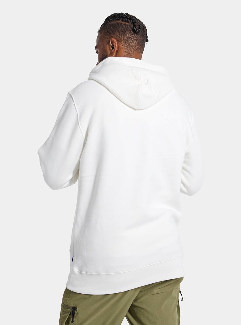 White Burton Mountain Pullover Men's Hoodies | FBHUVI350