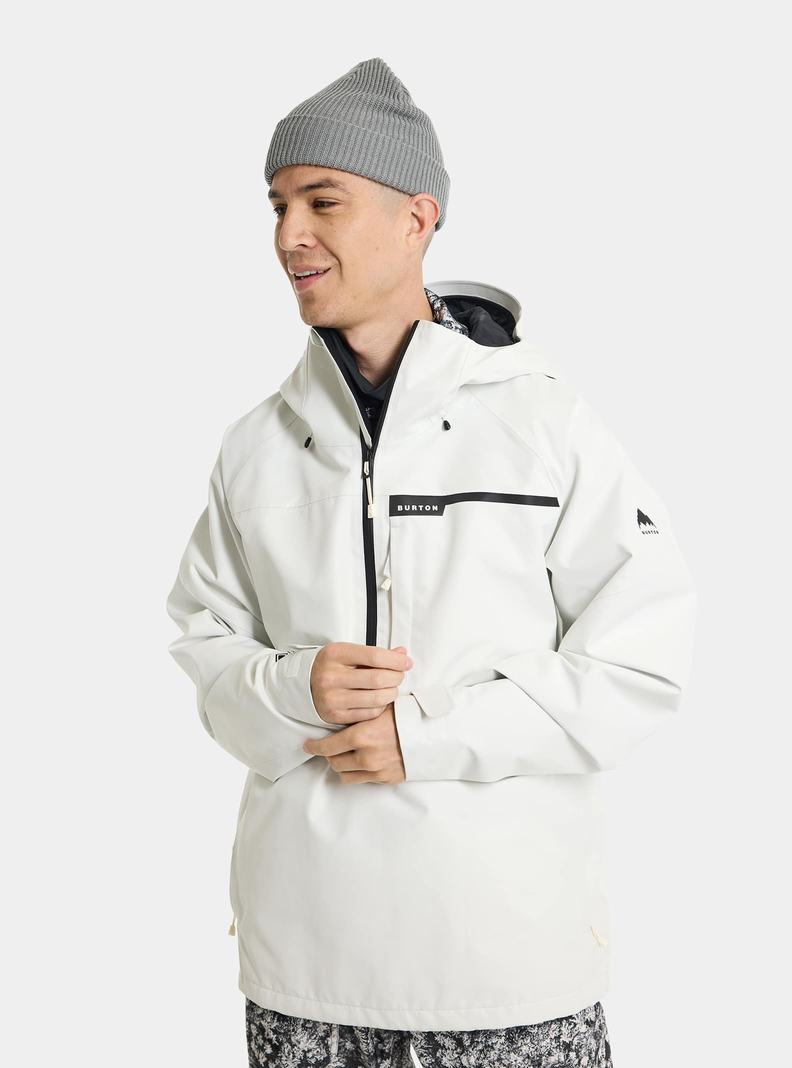 White Burton Pillowline GORE-TEX 2L Anorak Men's Ski Jackets | OQBKPU978