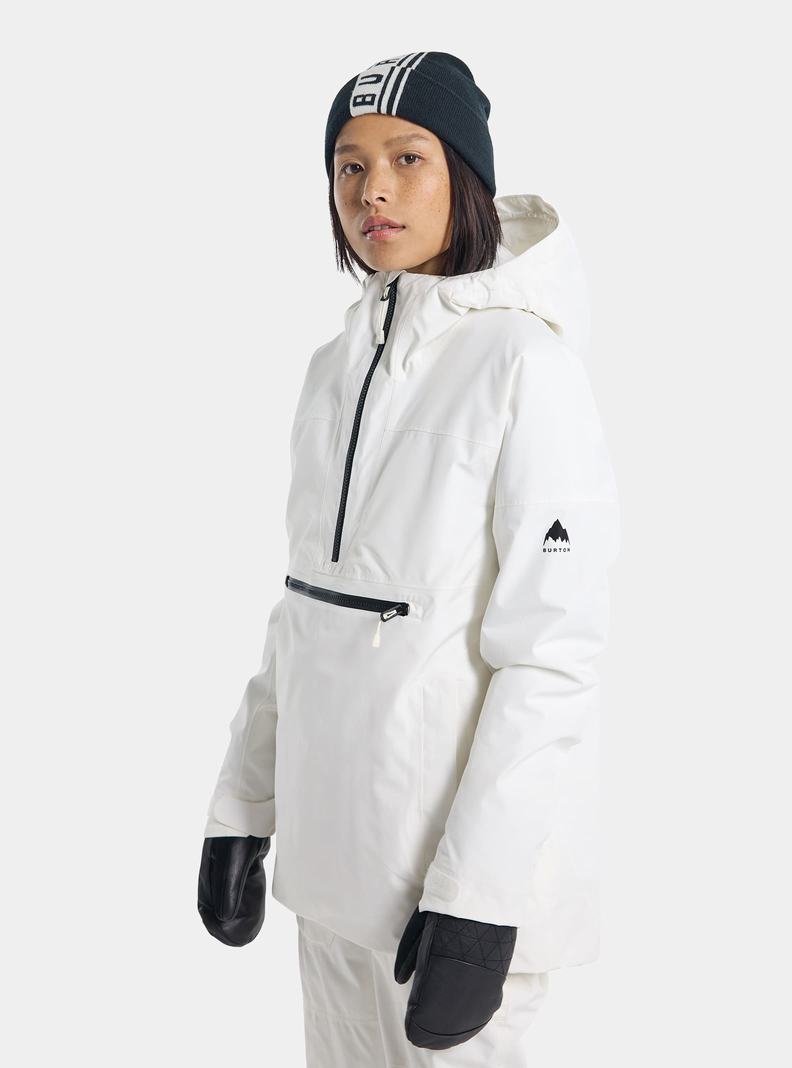 White Burton Pillowline GORE-TEX 2L Anorak Women's Ski Jackets | YHCMPE749