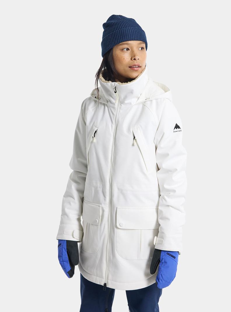 White Burton Prowess Women's Ski Jackets | OKLSDI087