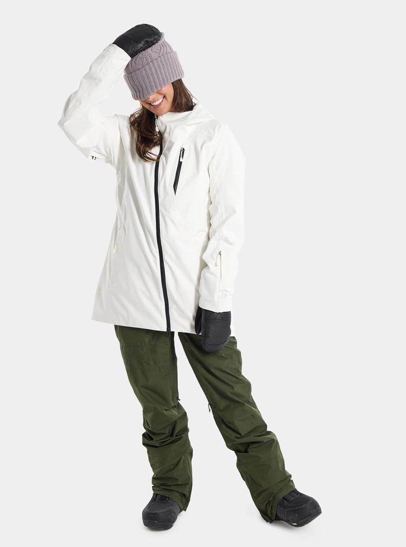 White Burton Pyne 2L Women's Ski Jackets | EAMGHR059