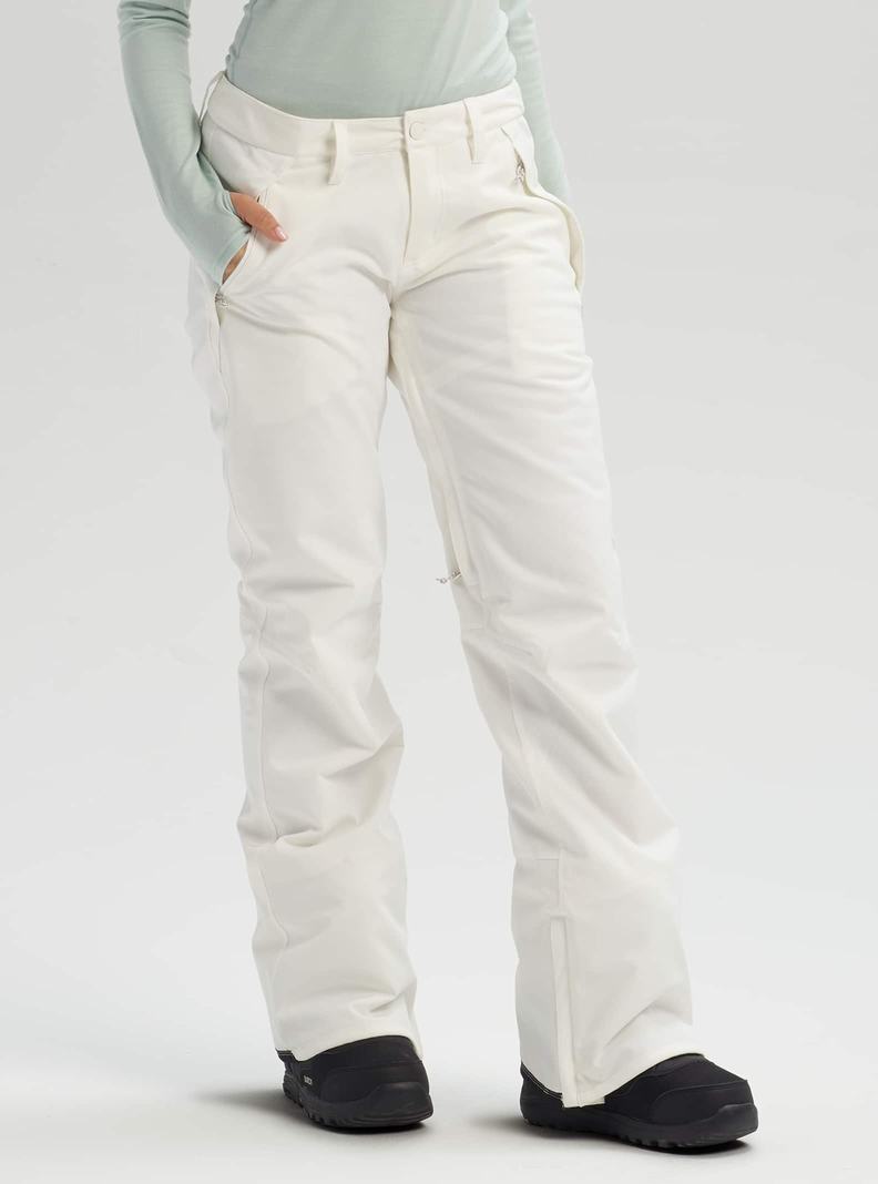 White Burton Society - Short Women's Ski Pants | COMFNH071