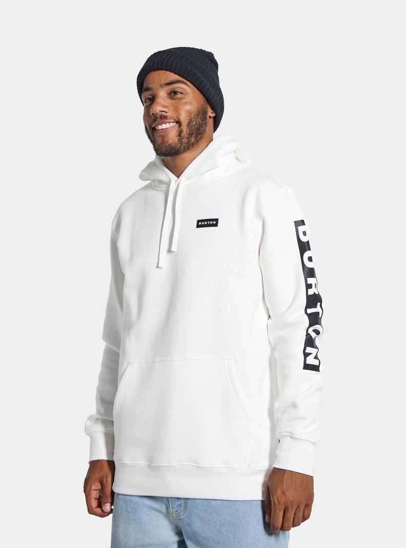 White Burton Vault Pullover Men's Hoodies | TPSYZH930