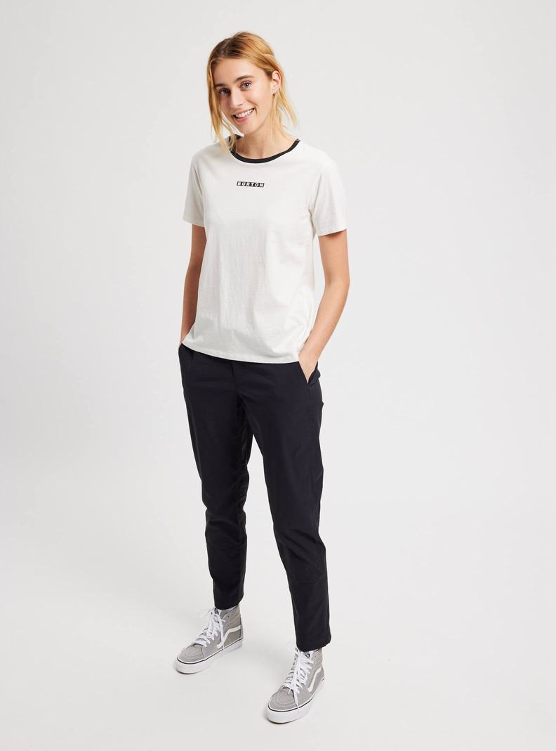 White Burton Vault Short Sleeve Women's T-Shirts | JOKCRX503