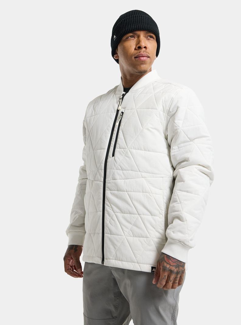 White Burton Versatile Heat Insulated Men's Ski Jackets | RXOLID654