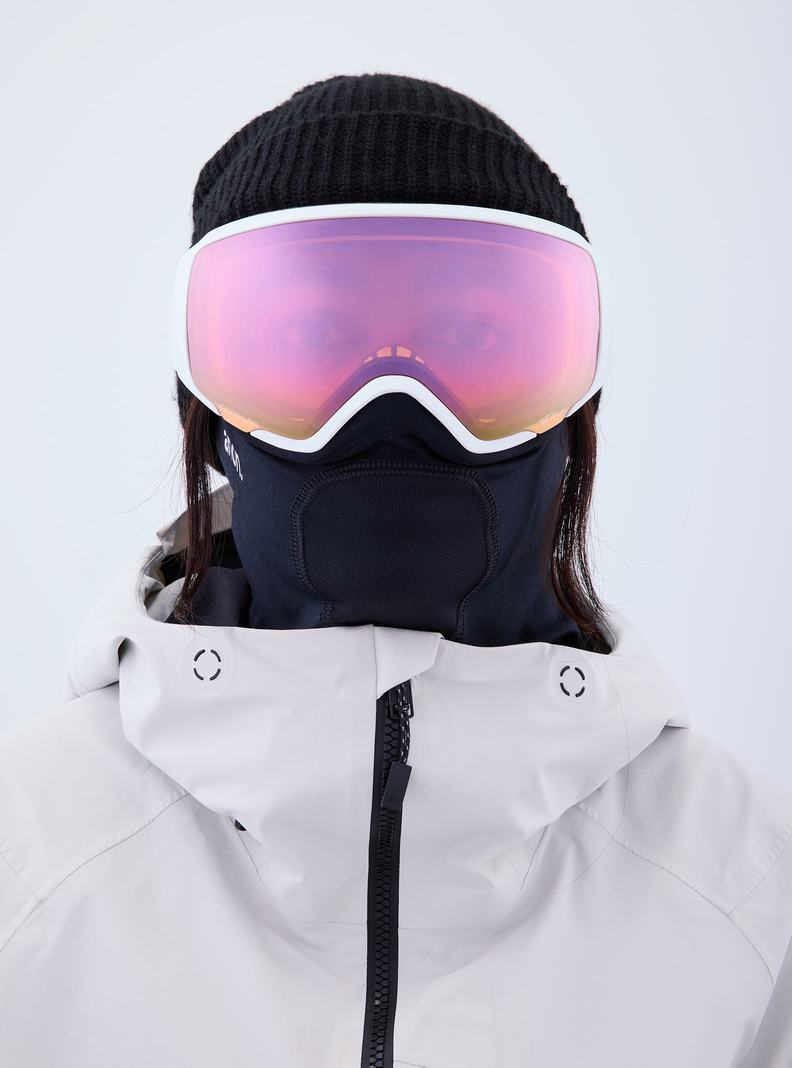 White / Pink / Blue Burton Anon WM1 Goggles + Bonus Lens + MFI® Face Mask Men's Ski Goggles | LTSEBN819