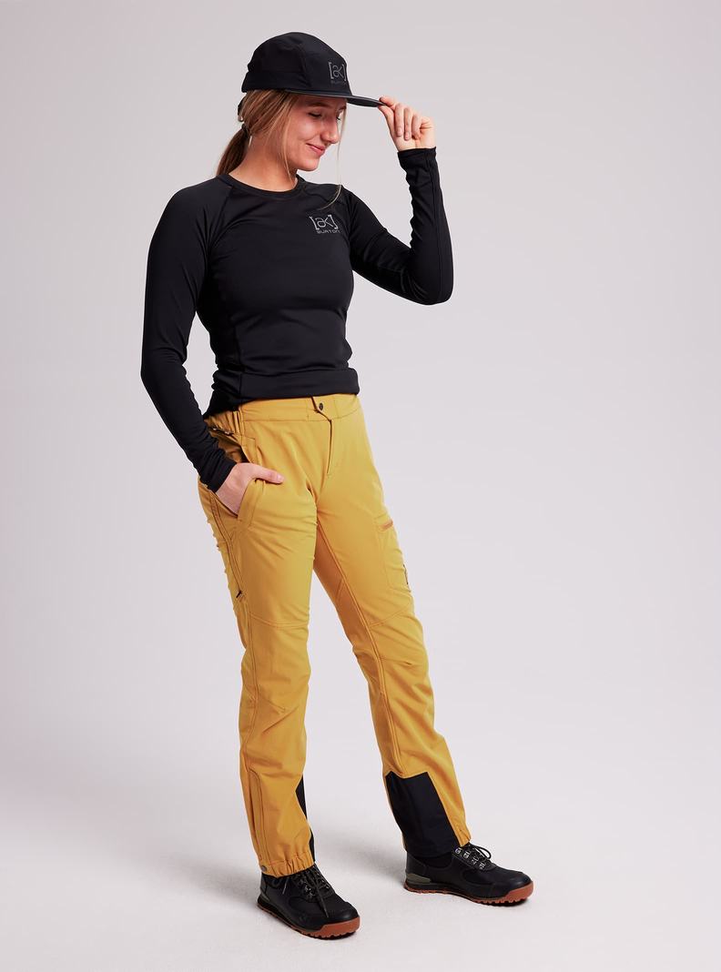 Yellow Burton [ak] Softshell Women's Ski Pants | BEZXNU628